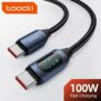 כבל טעינה Type C סופר מהיר 100W